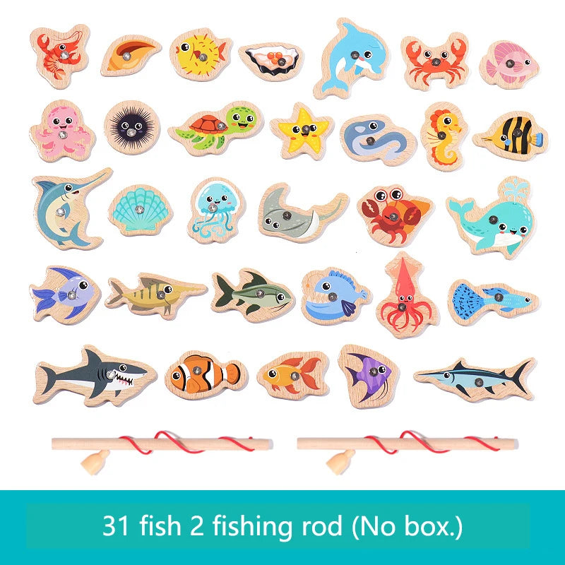 Lake Day Wooden Magnetic Fishing Game | Montessori Toy (Ages 3–6)