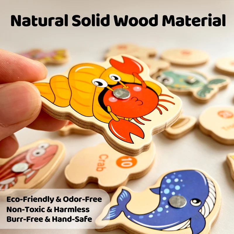 Lake Day Wooden Magnetic Fishing Game | Montessori Toy (Ages 3–6)