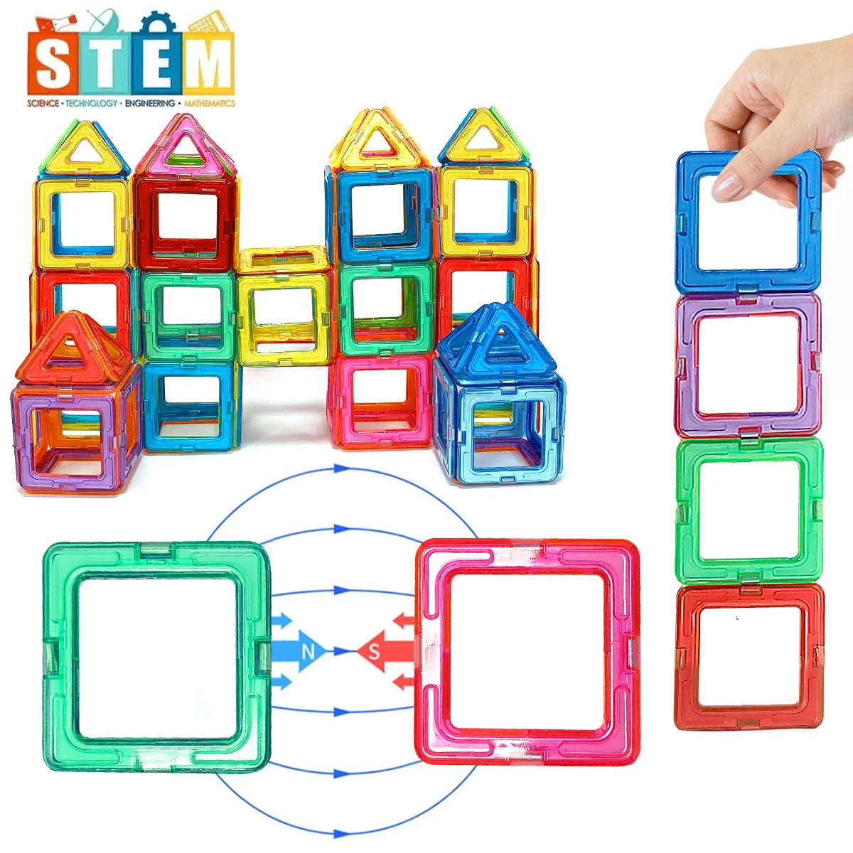 Northern Builders Magnetic Tiles | STEM Construction Set (Ages 4–12)