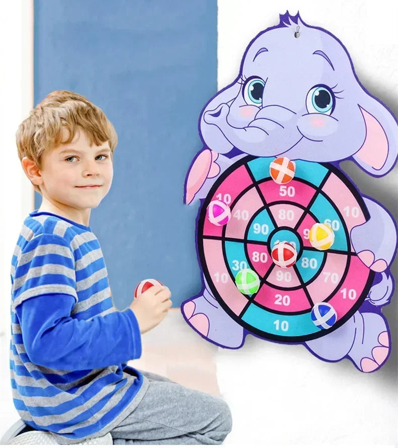 Educational Games Dart Board Stickey Ball Dart Kid Toy Child Montessori Games Indoor Sports for Children Montessori Toys Gift