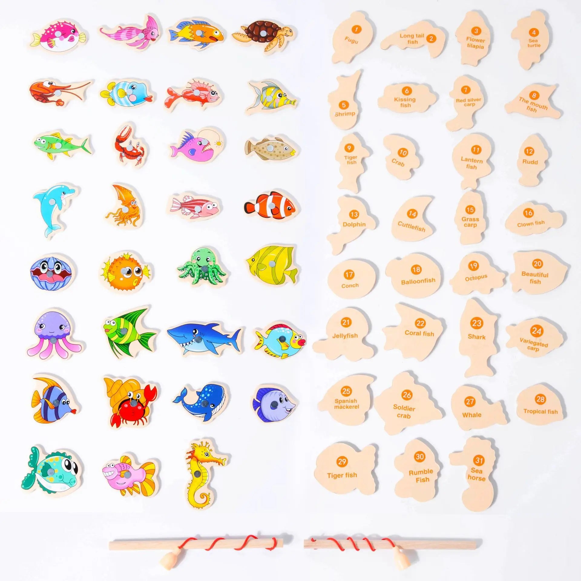 Lake Day Wooden Magnetic Fishing Game | Montessori Toy (Ages 3–6)