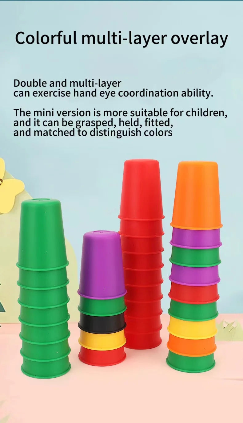 Quick-Stack Colour Cup Challenge | Family Speed Game (Ages 3+)