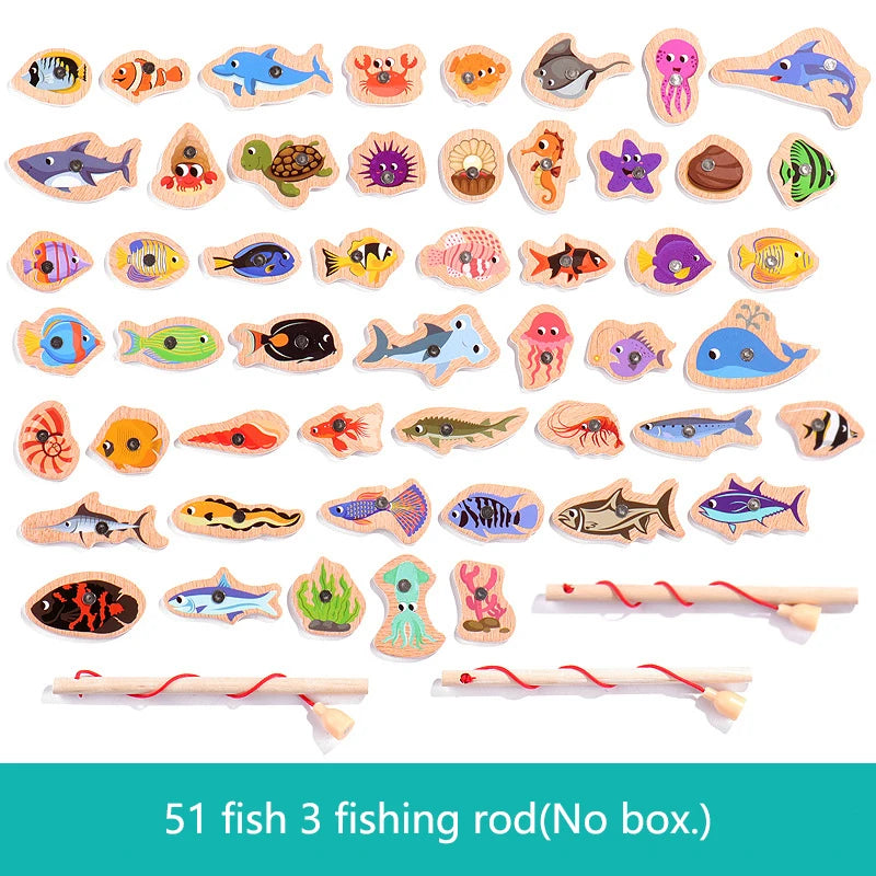 Lake Day Wooden Magnetic Fishing Game | Montessori Toy (Ages 3–6)