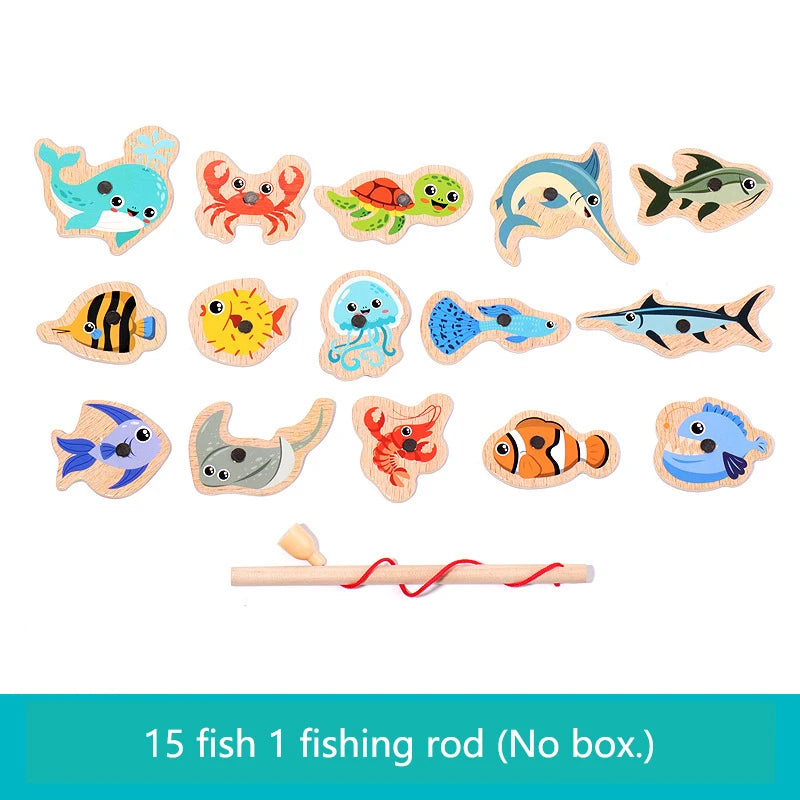 Lake Day Wooden Magnetic Fishing Game | Montessori Toy (Ages 3–6)