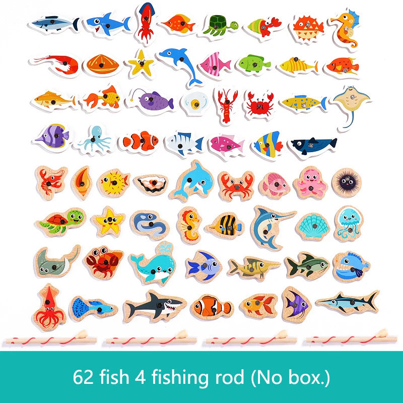 Lake Day Wooden Magnetic Fishing Game | Montessori Toy (Ages 3–6)